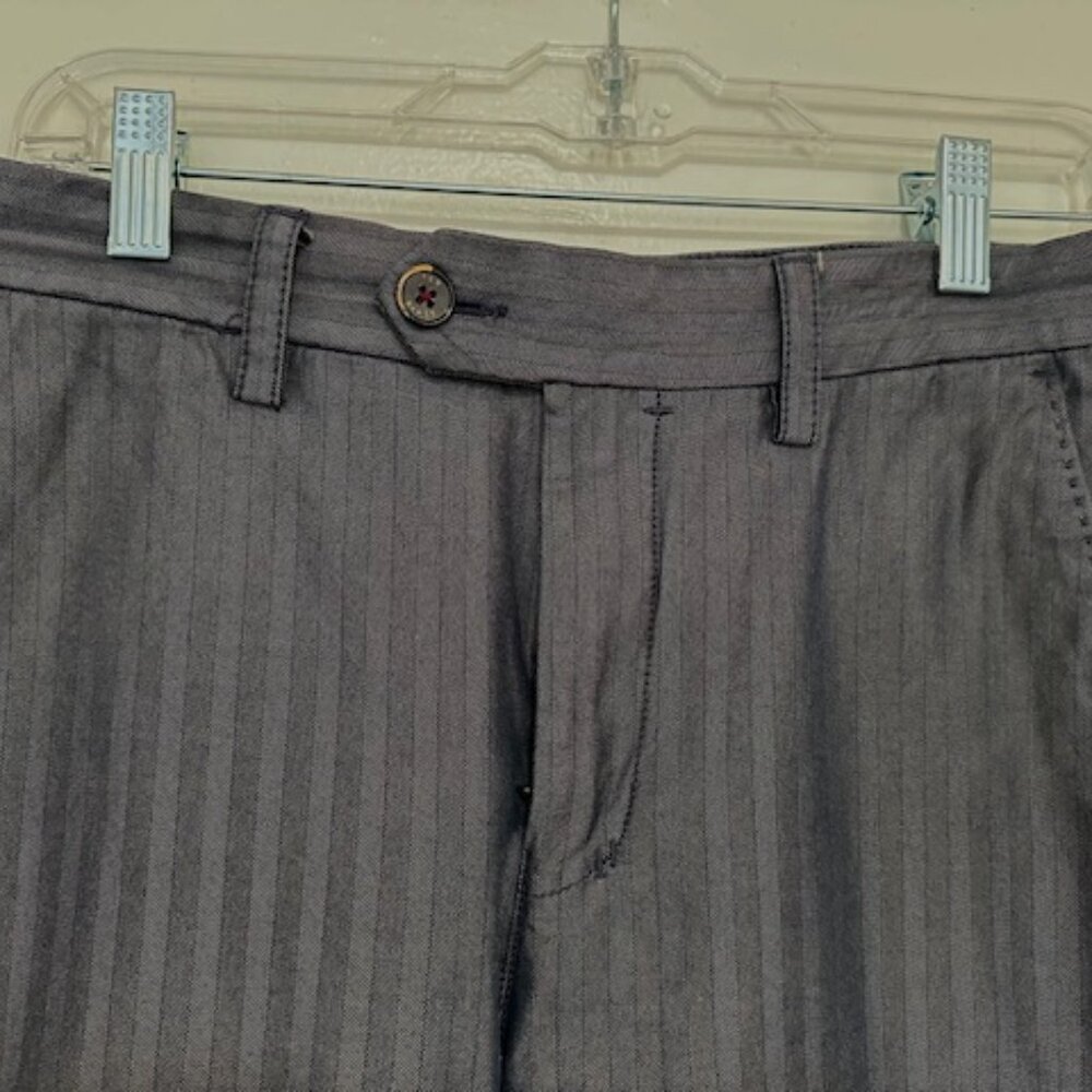 TED BAKER HERRINGBONE COTTON PANTS